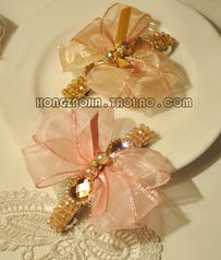 進口韓國水鉆大蝴蝶結發飾 流行美發首飾新風尚